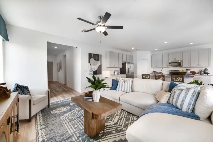 Furnished interior view inside a new home in Stonewall Ranch, Liberty Hill (Image 12).