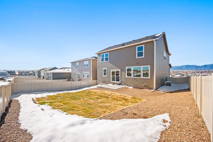 Exterior details and patio area of a home in Aspen Ranch, Fountain (Image 20).