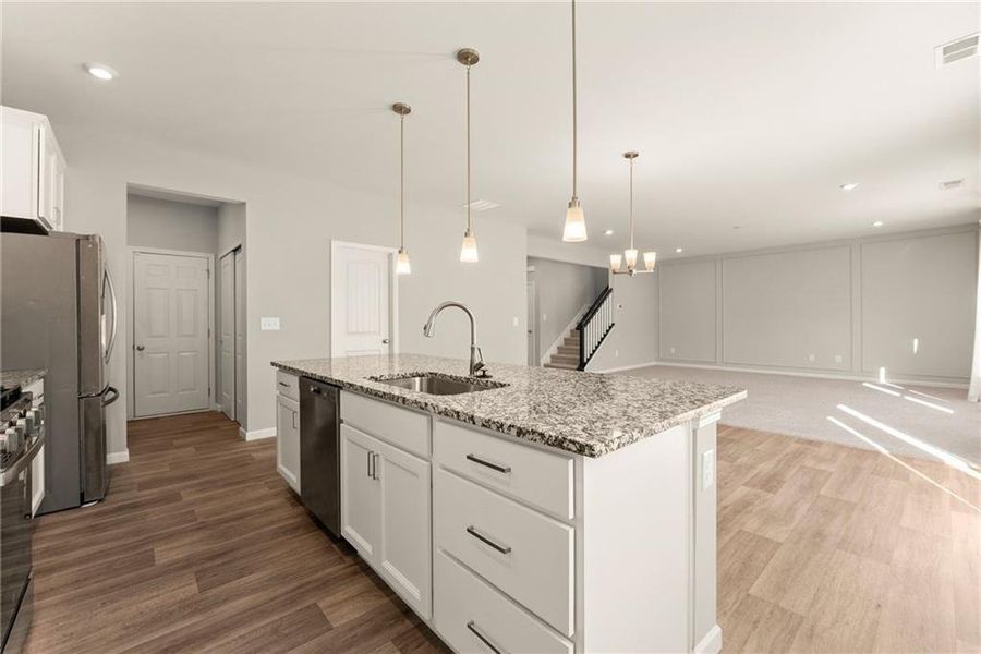 Furnished interior view inside a new home in , Braselton (Image 14). Furnished interior view inside a new home in , Braselton (Image 14).