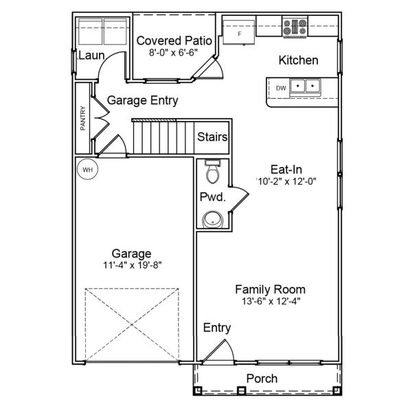 2D floor plan layout of this home in Wingate, Inman, SC (Image 5).