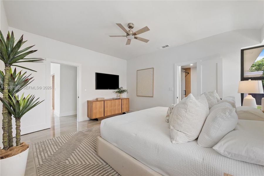 Furnished interior view inside a new home in , Miami Beach (Image 11). Furnished interior view inside a new home in , Miami Beach (Image 11).