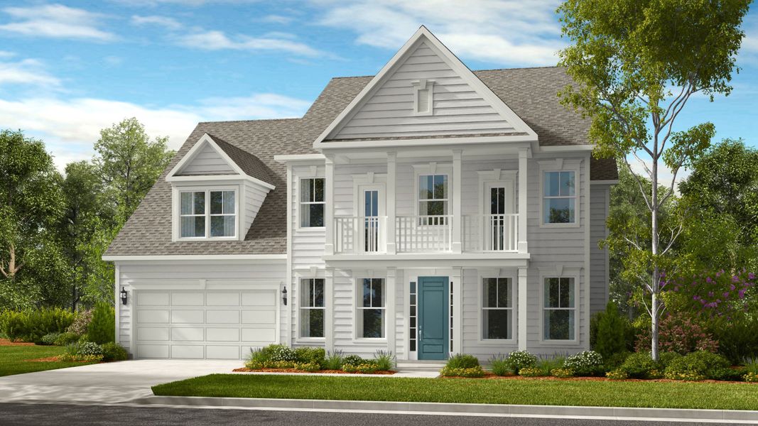 Representative exterior photo of a completed home built from the Kenilworth by Taylor Morrison in Estates at Sugar Creek, Indian Land, SC (Image 1).