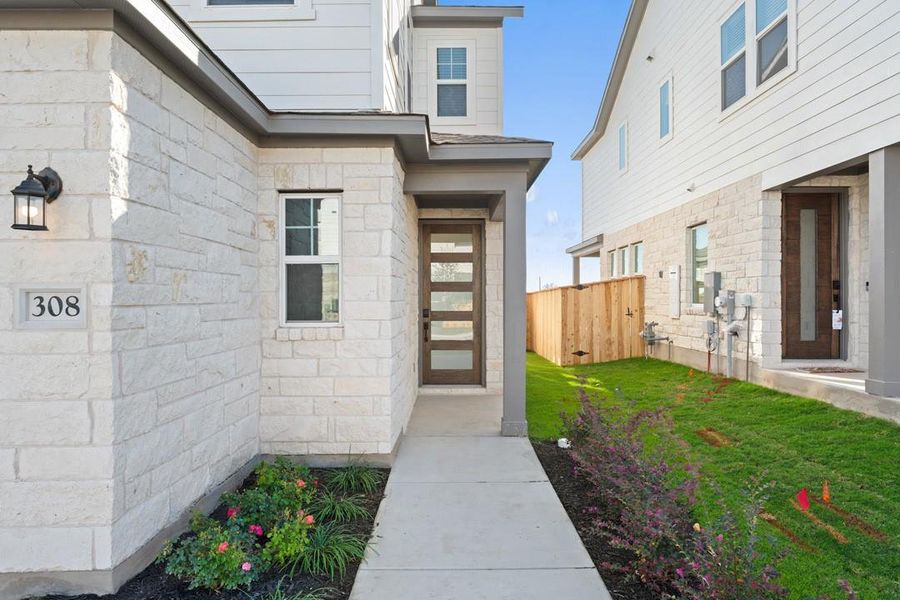 Exterior details and patio area of a home in Park Central, Georgetown (Image 28).