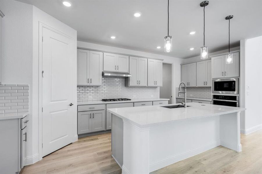 Furnished interior view inside a new home in South Oak 60s, Lakewood Village (Image 14). Furnished interior view inside a new home in South Oak 60s, Lakewood Village (Image 14).