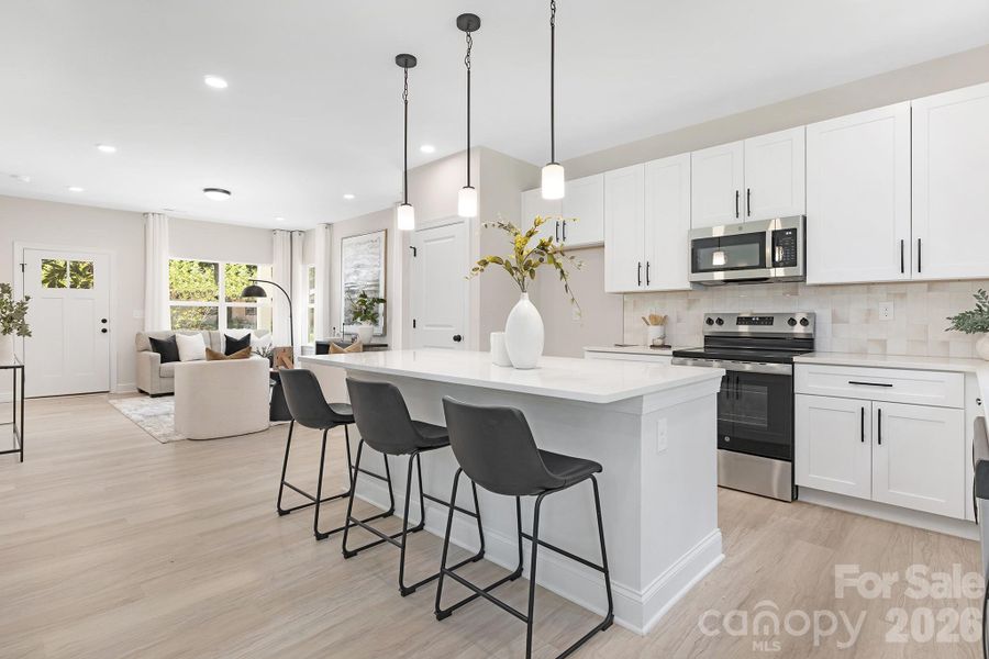 Furnished interior view inside a new home in , Charlotte (Image 10).