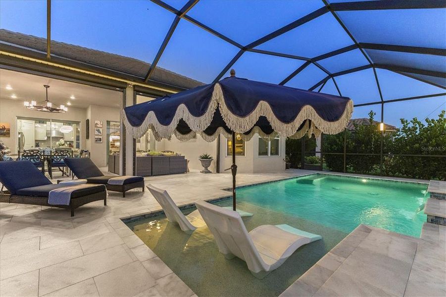 Exterior details and patio area of a home in Esplanade at Azario Lakewood Ranch, Bradenton (Image 28).