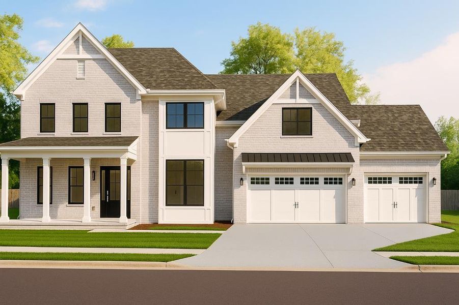 Front exterior of a new home in , Atlanta, GA, highlighting curb appeal (Image 2).