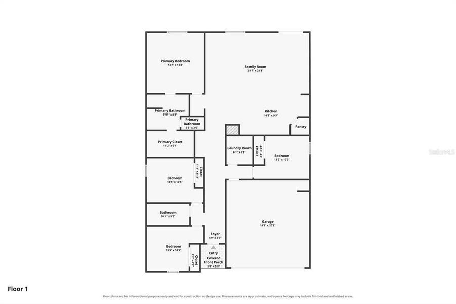 2D floor plan layout of this home in Salt Meadows - Classic Series, Parrish, FL (Image 6). 2D floor plan layout of this home in Salt Meadows - Classic Series, Parrish, FL (Image 6).
