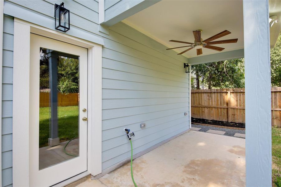 Exterior details and patio area of a home in , Houston (Image 29). Exterior details and patio area of a home in , Houston (Image 29).