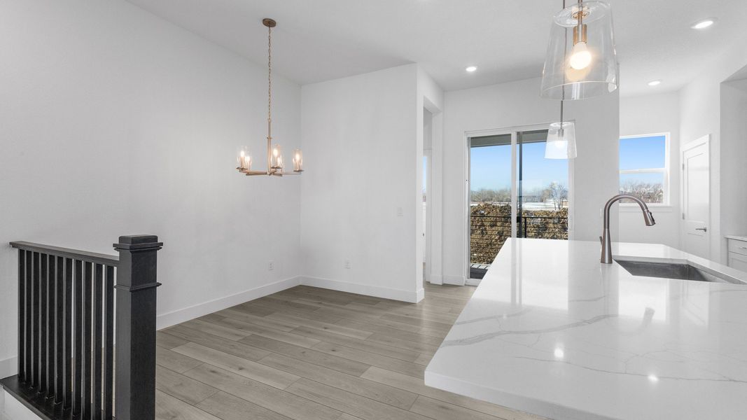 Furnished interior view inside a new home in Dillon Pointe - Skyview, Broomfield (Image 8).