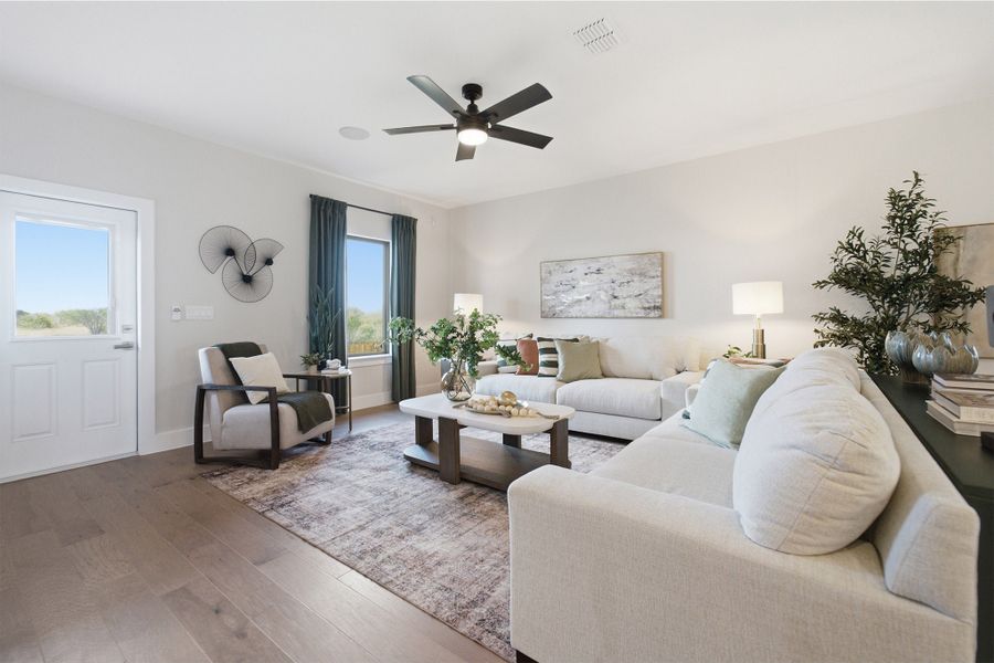 Furnished interior view inside a new home in Sunfield, Buda (Image 8).