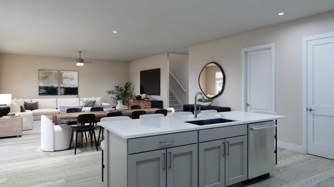 Representative furnished interior of a home built from the Palm by Risewell Homes in Cypress Bluff, Groveland (Image 13).