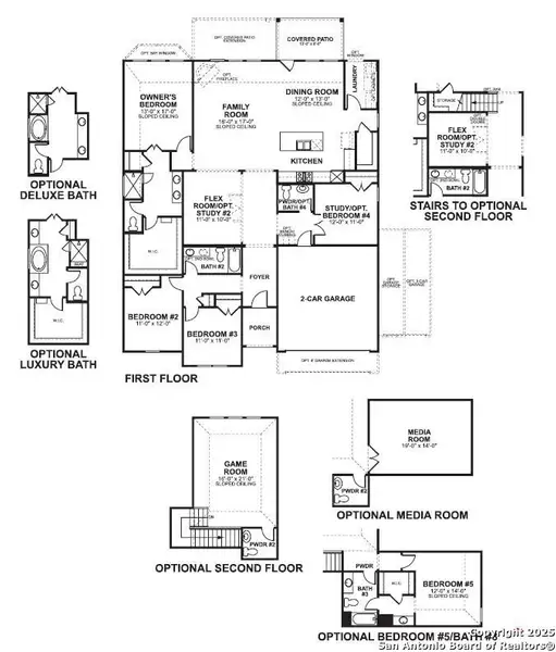 2D floor plan layout of this home in Preserve at Annabelle Ranch, San Antonio, TX (Image 3).