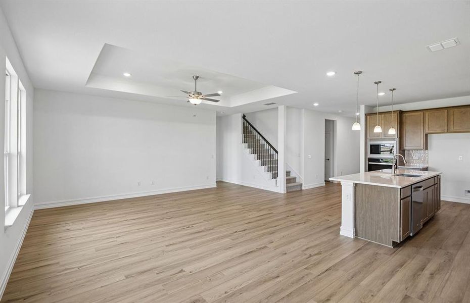 Open concept throughout main living areas