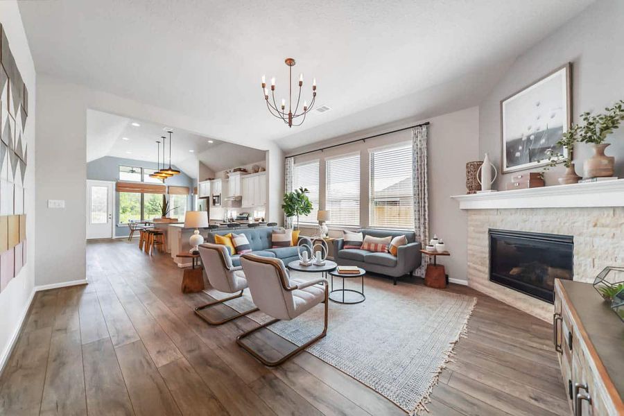 Representative furnished interior of a home built from the Oakley by Chesmar Homes in Artavia, Conroe (Image 5).