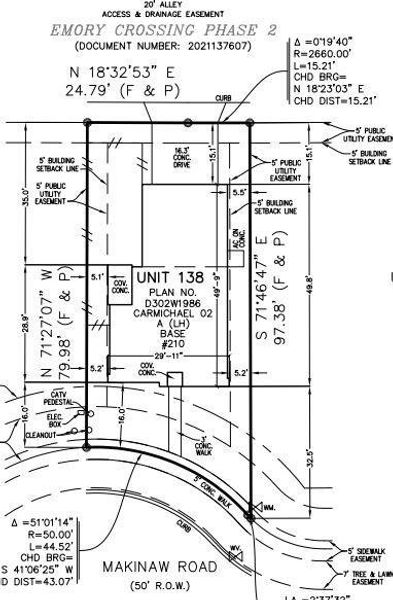 210 Makinaw Road preliminary plot plan