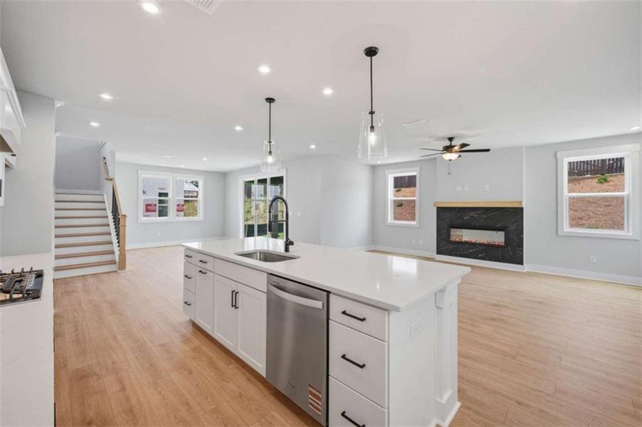 Furnished interior view inside a new home in The Paddocks at Doc Hughes, Buford (Image 10).