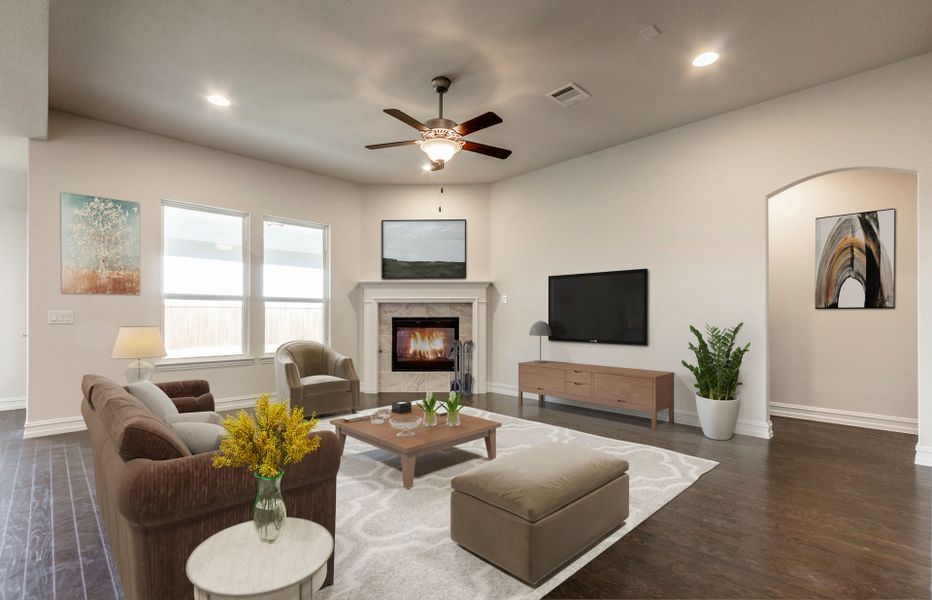 Representative furnished interior of a home built from the Sunnyvale by Pulte Homes in Westside Preserve, Midlothian (Image 7). Representative furnished interior of a home built from the Sunnyvale by Pulte Homes in Westside Preserve, Midlothian (Image 7).