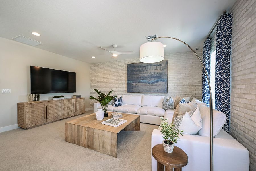 Representative furnished interior of a home built from the Key West II by Homes by WestBay in Crosswind Ranch, Parrish (Image 28).