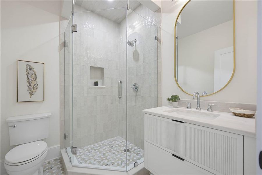Furnished interior view inside a new home in , Atlanta (Image 56).