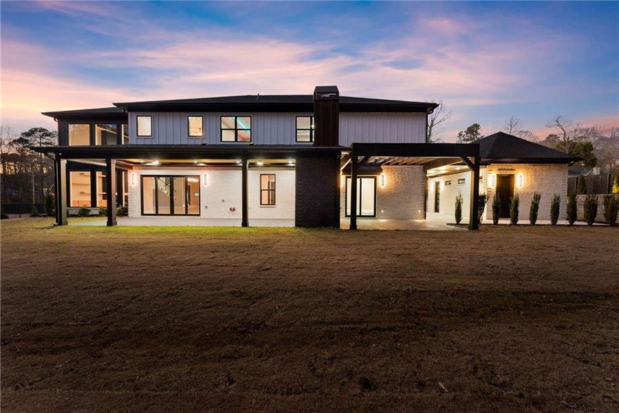 Exterior details and patio area of a home in , Hoschton (Image 48).