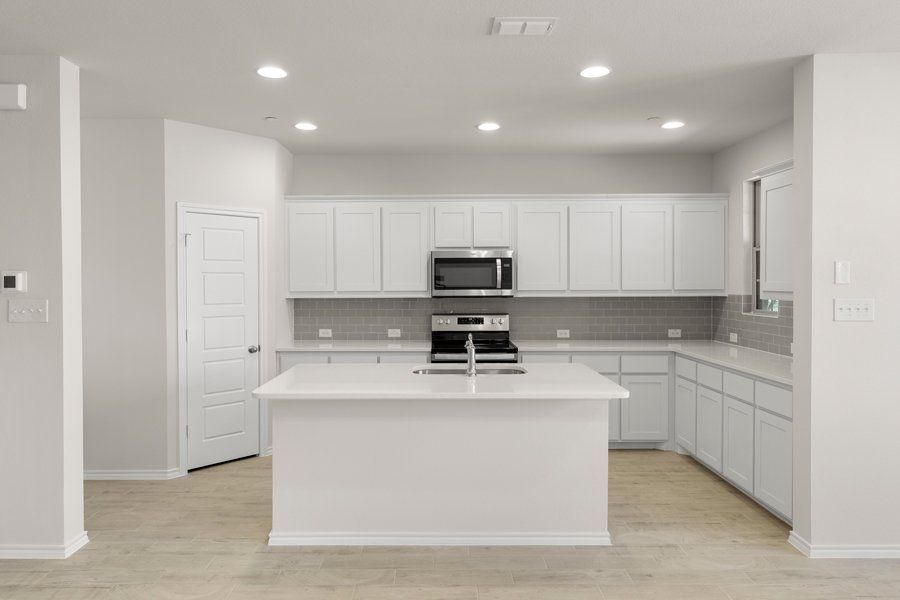 Front exterior of a new home in Sanger Circle, Sanger, TX, highlighting curb appeal (Image 5). Front exterior of a new home in Sanger Circle, Sanger, TX, highlighting curb appeal (Image 5).