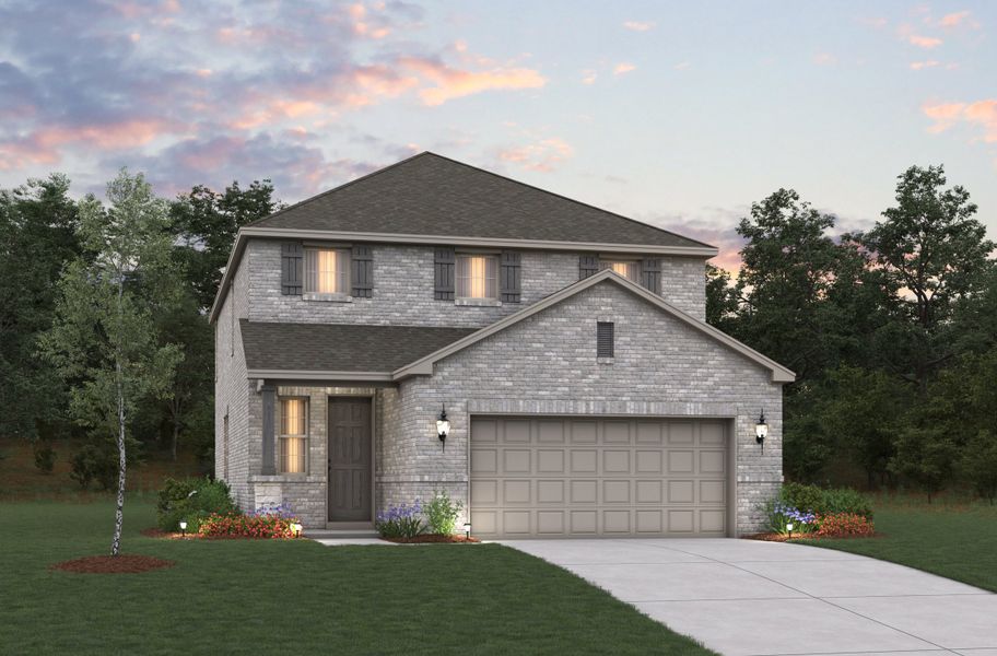 Representative exterior photo of a completed home built from the Winecup by Beazer Homes in Saratoga: Fields 40', Aubrey, TX (Image 2).