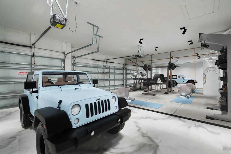 Virtually Staged 3-car garage Virtually Staged 3-car garage