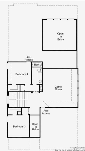 2D floor plan layout of this home in Stillwater Ranch, San Antonio, TX (Image 6). 2D floor plan layout of this home in Stillwater Ranch, San Antonio, TX (Image 6).