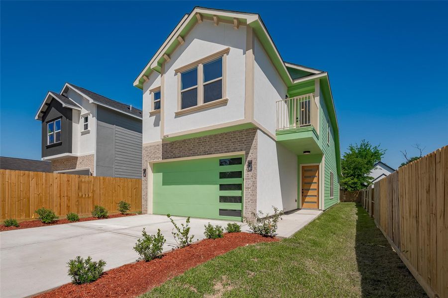 Front exterior of a new home in , Houston, TX, highlighting curb appeal (Image 2). Front exterior of a new home in , Houston, TX, highlighting curb appeal (Image 2).