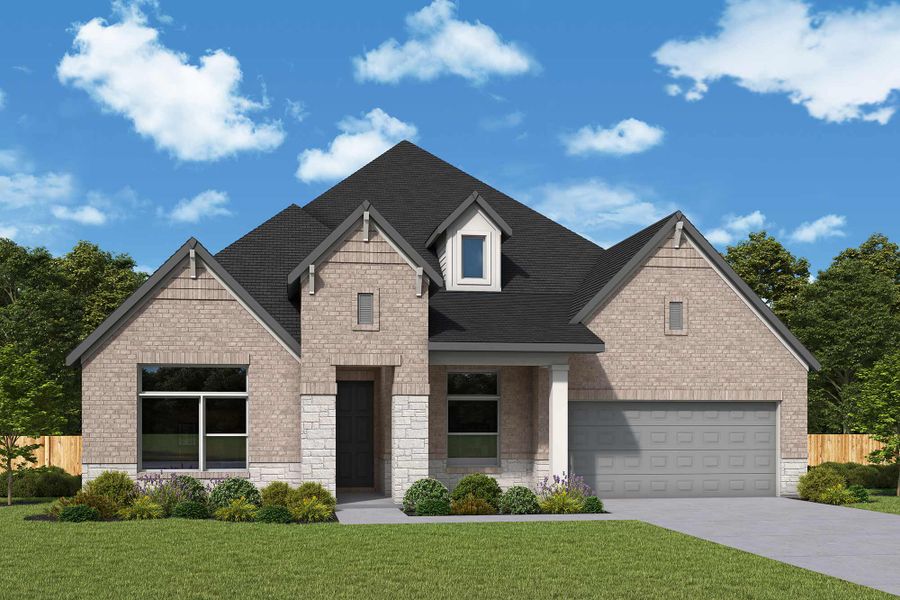 Representative exterior photo of a completed home built from the The Jacksboro by David Weekley Homes in Briggs Ranch – Signature Legacy Series, San Antonio, TX (Image 12).