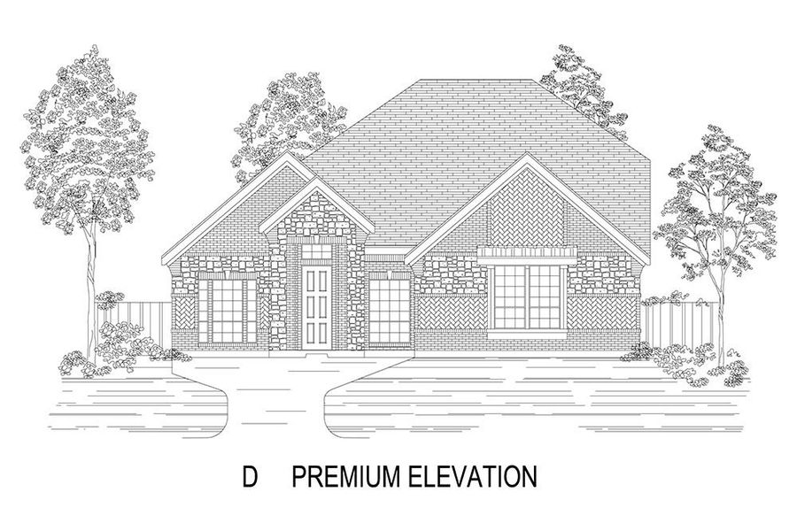 Representative rendering of the exterior for the Waterford 3FSW-EW (w/Game) by First Texas Homes (Image 7).