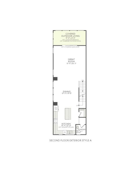 2D floor plan layout of this home in Old Town Village, Waxhaw, NC (Image 6).