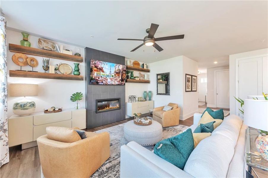 Furnished interior view inside a new home in , Marietta (Image 36).