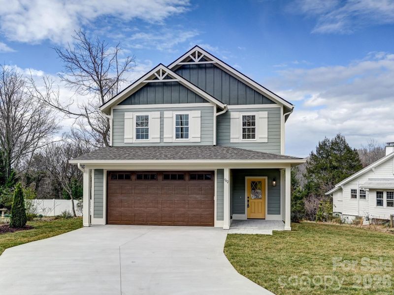 Front exterior of a new home in , Asheville, NC, highlighting curb appeal (Image 1). Front exterior of a new home in , Asheville, NC, highlighting curb appeal (Image 1).