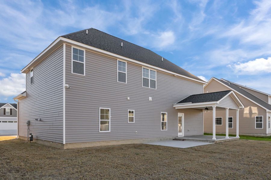 Exterior details and patio area of a home in Arbor Hills South II, Greenville (Image 24). Exterior details and patio area of a home in Arbor Hills South II, Greenville (Image 24).