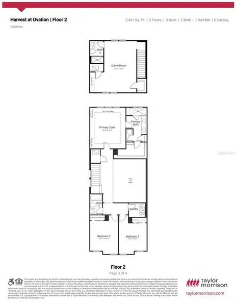 2D floor plan layout of this home in , Winter Garden, FL (Image 3).