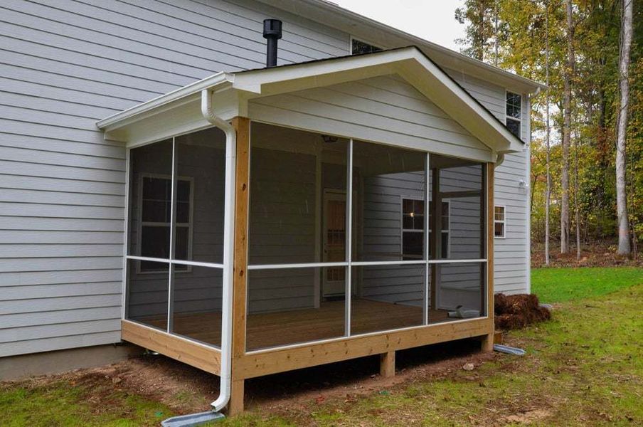 Covered Screened Porch Option