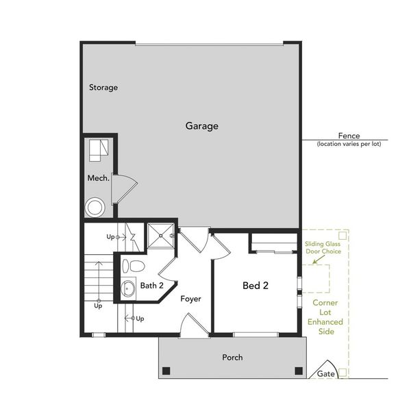 2D floor plan layout of this home in Reunion, Commerce City, CO (Image 3).