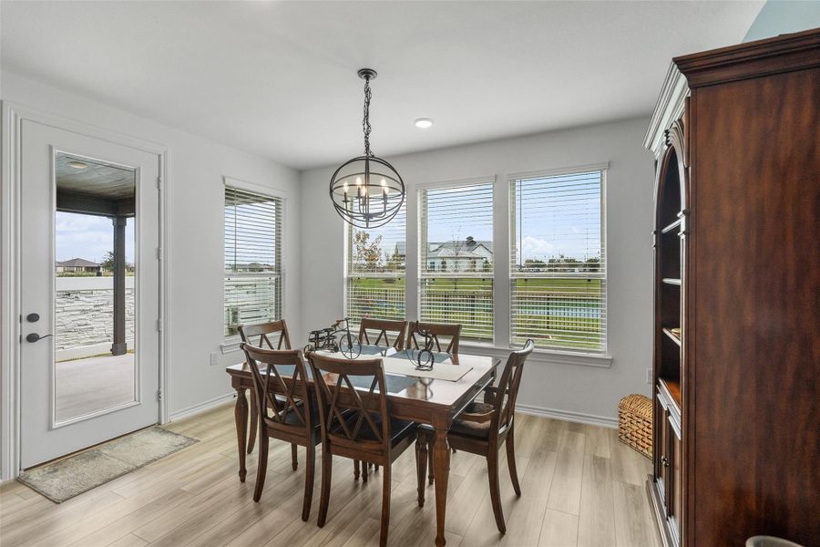 Natural light permeates the room.