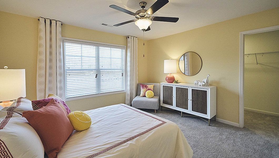 Furnished interior view inside a new home in The Meadows at Kinsley, Jamestown (Image 38). Furnished interior view inside a new home in The Meadows at Kinsley, Jamestown (Image 38).