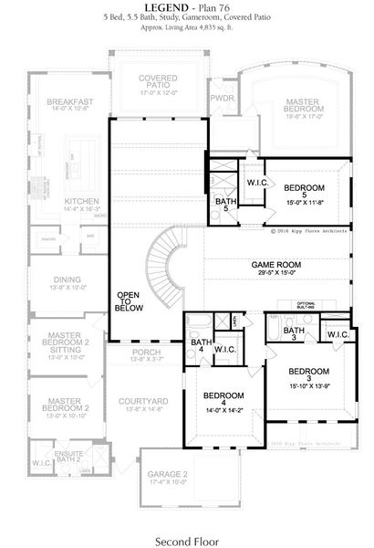2D floor plan layout for the Legend by Landon Homes in Fields - Brookside North, Frisco, TX (Image 5). 2D floor plan layout for the Legend by Landon Homes in Fields - Brookside North, Frisco, TX (Image 5).