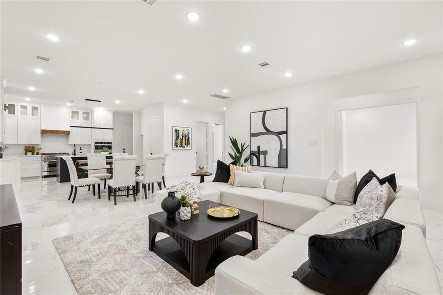 Furnished interior view inside a new home in , Dallas (Image 18). Furnished interior view inside a new home in , Dallas (Image 18).