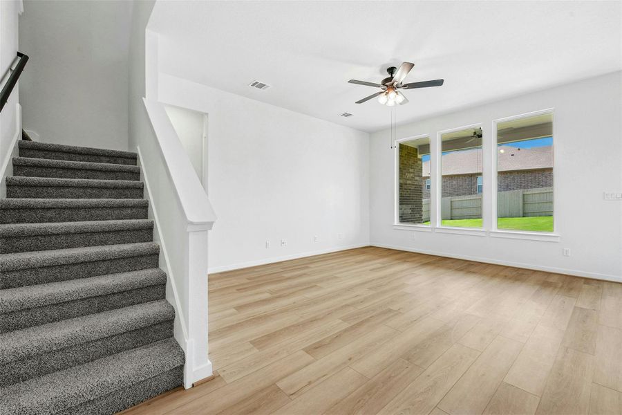 Spacious, unfurnished interior of a new home in The Colony, Bastrop (Image 26). Spacious, unfurnished interior of a new home in The Colony, Bastrop (Image 26).