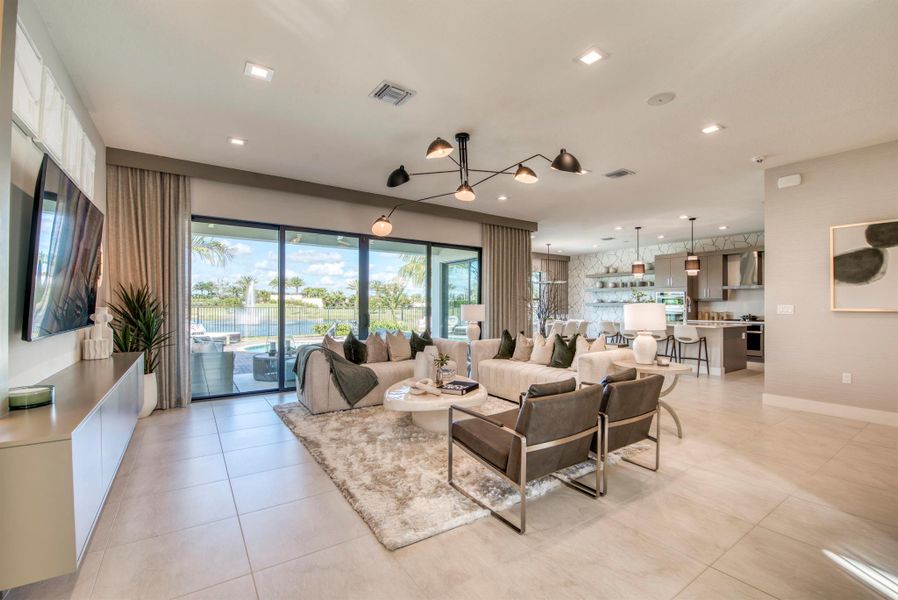 Furnished interior view inside a new home in Apex at Avenir, Palm Beach Gardens (Image 43).