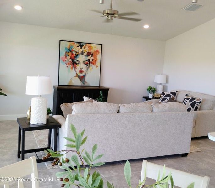 Furnished interior view inside a new home in Courtyard at Waterstone, Palm Bay (Image 9). Furnished interior view inside a new home in Courtyard at Waterstone, Palm Bay (Image 9).