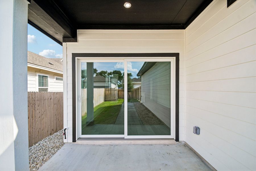 Exterior details and patio area of a home in Sage Hollow, Kyle (Image 15).