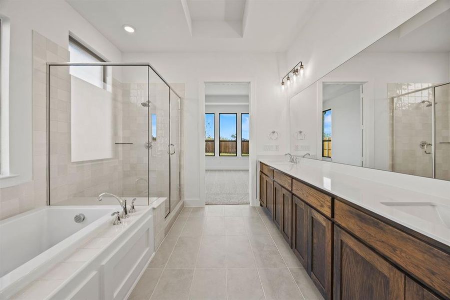 Furnished interior view inside a new home in Chatham Reserve, Providence Village (Image 9).