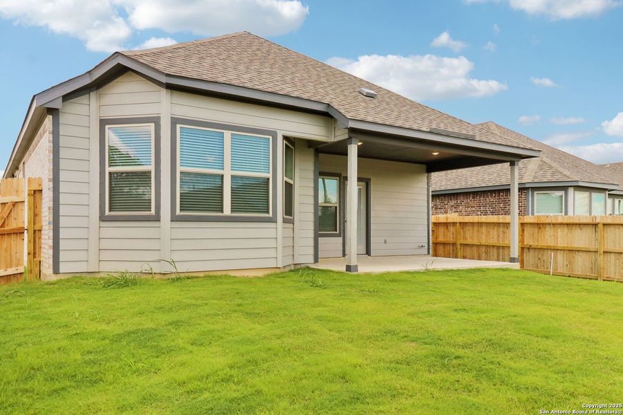 Front exterior of a new home in Kallison Ranch, San Antonio, TX, highlighting curb appeal (Image 17).