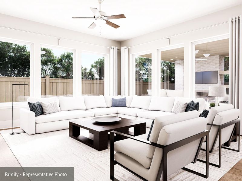 Furnished interior view inside a new home in Easthaven at Bridgeland Central - Horizon Collection, Cypress (Image 5).